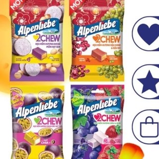 Kẹo mềm Alpenliebe 2Chew đủ vị gói nhỏ