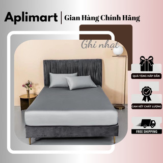 Bộ ga gối cotton lụa trơn 60s 1 màu cao cấp, mềm mịn
