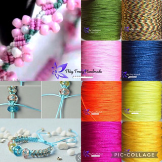 (mua từ 10 mét giá 3.000₫/ mét) DÂY ĐAN VÒNG TAY size nhỏ nhất 0.8mm đan vòng tay bình thường hoặc phối hạt
