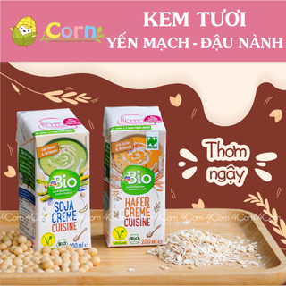 Kem tươi Yến mạch - Kem tươi Đậu nành (Cream) DmBio - Cho bé 6m+