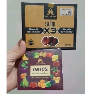 Giảm cân Đông Y Mộc Linh X3 kèm 1 hộp detox ban đêm chính hãng mẫu mới