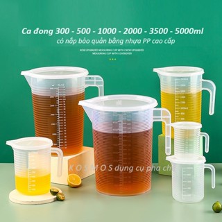  Có nắp Ca Ly đong đinh lượng 300ml - 500ml - 1L - 2L - 3.5L - 5L  làm bánh pha chế  chất dày bền đẹp  