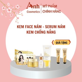 Mq skin combo kem face nám serum nám kem chống nắng hỗ trợ cải thiện làn da nám tặng kèm mặt nạ gold