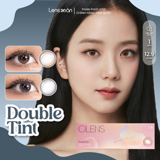Kính áp tròng 1 ngày LENS XOẮN lens JISOO BLACKPINK tự nhiên có viền tròn mắt độ ẩm cao OLENS DOUBLE TINT