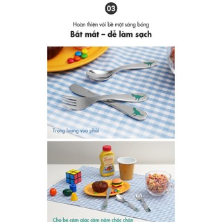 Dĩa ăn cho trẻ em - Inox 304