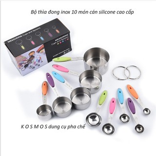 Bộ thìa đong 10 món inox cao cấp