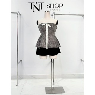 ÁO QUÂY DẠ BIGSIZE KẺ XÁM [TNT SHOP BIGSIZE 60KG 90KG]