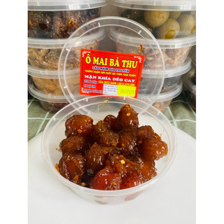 Ô mai MẬN KHÍA DẺO CAY, 100% chính hiệu bà Thu, hộp 200 gam, Đặc sản Hà Nội