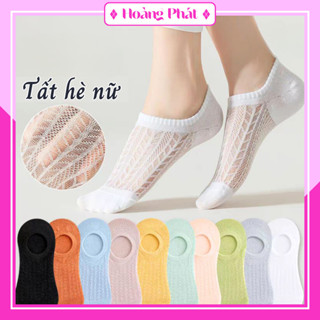 Tất Mùa Hè Nữ Dạng Lưới, Tất Lười Nữ - Vớ Nửa Bàn Chân Đi Giày Búp Bê Nhiều Màu Thoáng Khí Chống Hôi Chân