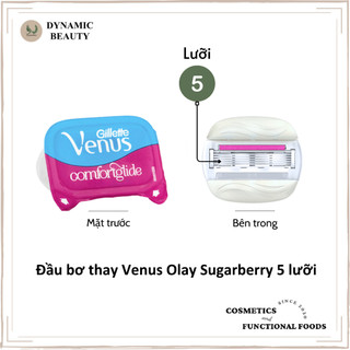 Một đầu lưỡi rời thay thế dao cạo nữ Gillette venus with olay comfort glide sugarberry refills 5 lưỡi