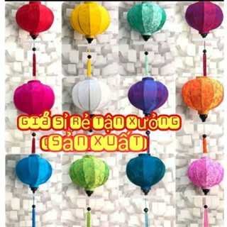 Đèn lồng Hội An vải gấm lụa cao cấp dáng tròn nhiều màu sắc lung linh ảo diệu