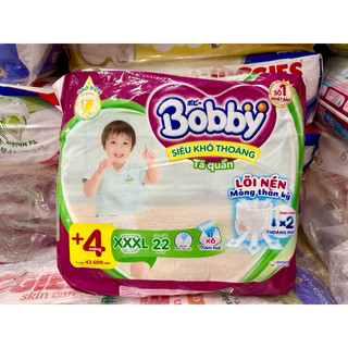 Tã/bỉm quần bobby 3mm gạo non giảm nhiệt xxxl22+4