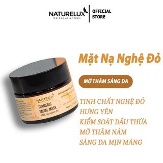 Mặt nạ nghệ đỏ, tươi thiên nhiên, dưỡng trắng, sáng da, mờ thâm, giảm mụn, NATURELUX 50g