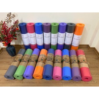 Thảm tập gym, yoga TPE 8mm cao cấp loại 1 tặng túi xịn + dây buộc trị giá 100k