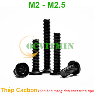 CM2D# - Ốc Bake Đầu Dẹp Mỏng M2 M2.5 Thép Cacbon