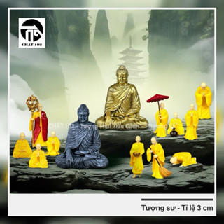 Tượng Mini - Tượng chú tiểu / nhà sư trang trí tiểu cảnh - Size 3cm - SIÊU NÉT