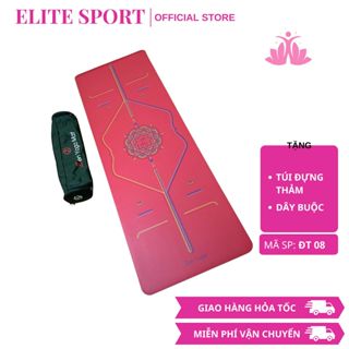 Thảm Cao Su Pu Tập Yoga Gym Pilates Chống Trơn Trượt In Định Tuyến Cầu Vồng Zen Yoga