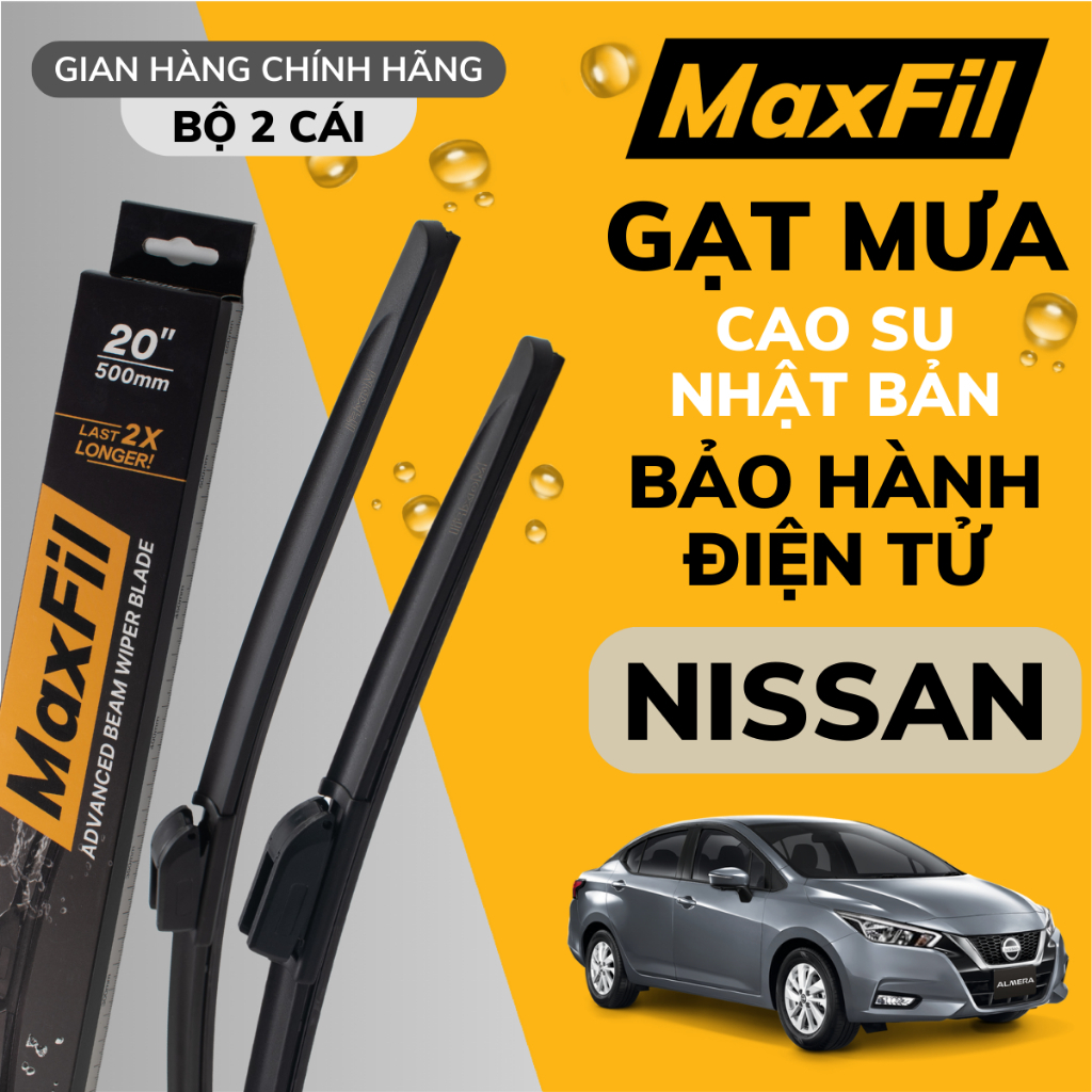 Gạt Mưa Ô Tô NISSAN - Gạt Mưa MaxFil Chính Hãng Nhật Bản – Gạt Mưa Ô Tô Thân Mềm Cao Cấp