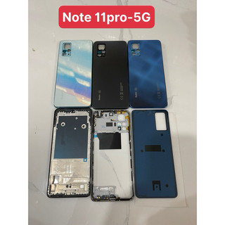 Vỏ bộ note 11pro zin kèm kính cam khay sim