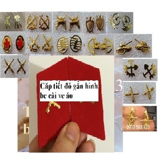 Cặp tiết đỏ gắn hình bc theo yêu cầu/ ve cài áo nền tiết đỏ gắn bình bc