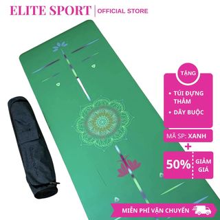 Thảm Cao Su Pu Tập Yoga Gym Pilates Chống Trơn Trượt In Định Tuyến Cầu Vồng Nicegood