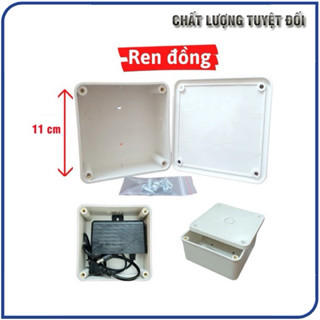 Hộp kỹ thuật ren đồng 11x11x5 kèm vít, hộp bảo về nguồn camera, hộp kỹ thuật lắp camera yoosee