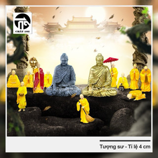  Tượng sư mini 4cm - Tượng chú tiểu trang trí tiểu cảnh 