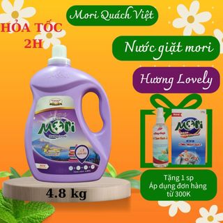 Nước giặt cao cấp MORI hương lovely, can 5L