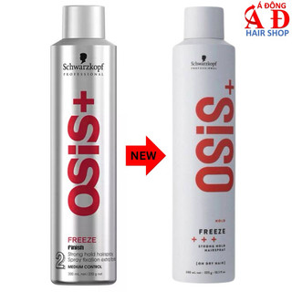 Gôm xịt giữ nếp cứng vừa Schwarzkopf OSiS+ Freeze Strong Hold Hairspray New 300ml