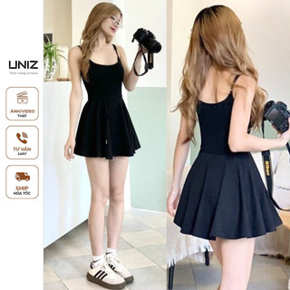 Váy  jumpsuit 2 dây dáng xoè ôm body đi biển UNIZ Vay2s1368/P6K9