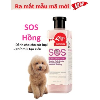 Hỗ trợ Ship- Sữa Tắm SOS hồng (dưỡng lông) cho chó mèo (sunzin 366a) dùng cho chó mèo mọi lứa tuổi