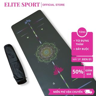 Thảm tập yoga cao cấp Nicegood họa tiết in cầu vồng , kèm túi đựng