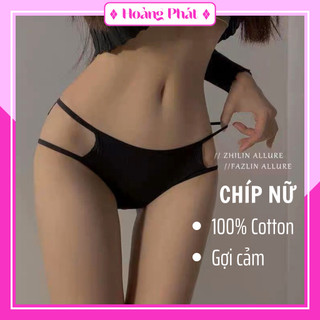  Quần Lót Nữ Quần Chíp Nữ Vải Thun Gân Tăm  2 Dây Sườn Lộ Hông Đơn Giản Gợi Cảm Kháng Khuẩn Mát Mẻ 