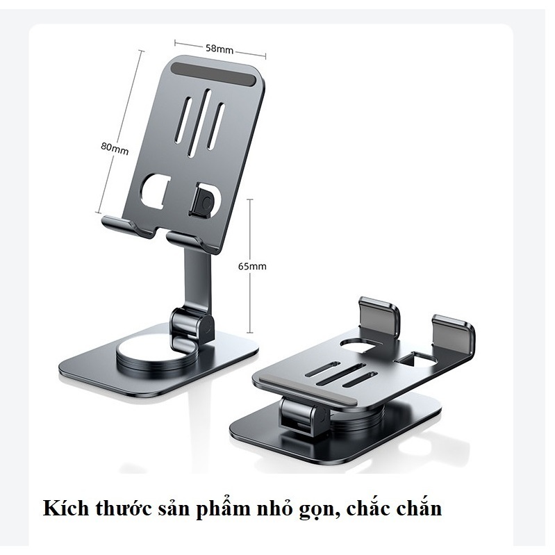 Giá đỡ Điện Thoại Ipad Máy Tính Bảng Xoay 360 Độ,Giá để bàn điện thoại Kim Loại Tản Nhiệt Gấp Gọn | BigBuy360 - bigbuy360.vn