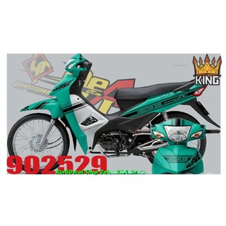 [Loại 1] Tem Trong Suốt Wave 110cc Xanh V2 Tem Dán Xe 110cc  (2017-2024)