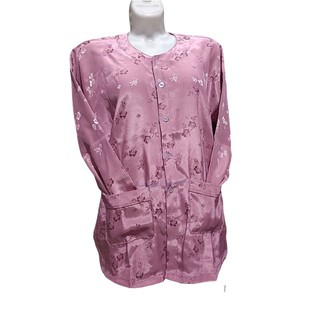 Áo lụa Gấm bà ba cho bà già xẻ tà có túi