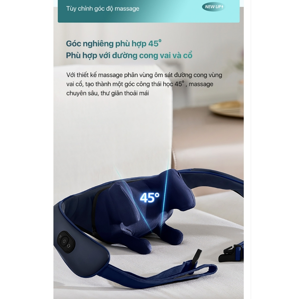 Máy Massage Cổ Vai Gáy Philips PPM5202N Đai Massage Mô Phỏng Như Các Đầu Ngón Tay Với 6 Điểm Tiếp Xúc Ôm Sát