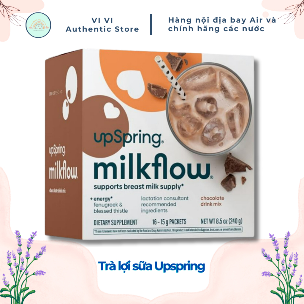 Trà lợi sữa upspring milkflow ( bay air - đủ bill )