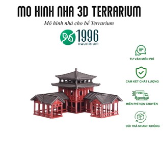 Mô hình nhà in 3D sắc nét, nhà cổ trang trí terrarium, tiểu cảnh, hòn non bộ