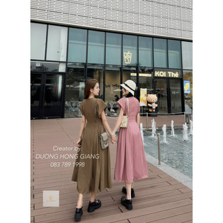 Váy xếp ly eo cổ tròn 3 màu SML 500k