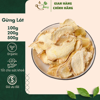 500g Gừng Thái Lát Sấy Khô - Trà thảo mộc Treesy - Trà hoa quả