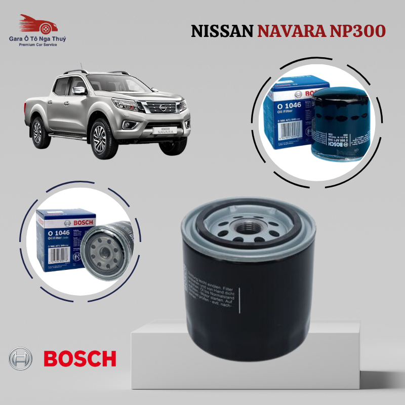 LỌC NHỚT CHÍNH HÃNG BOSCH DÙNG CHO NISSAN NAVARA (08-13)