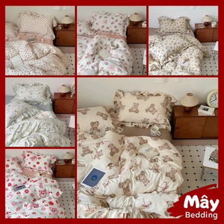 Bộ chăn ga gối Cotton đũi bèo MÂY BEDDING - Bo chun theo yêu cầu - Đủ kích thước nệm