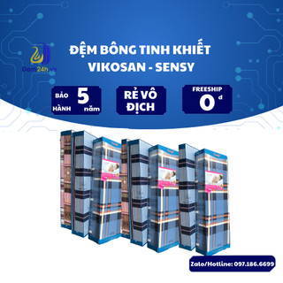 (Freeship ) Đệm bông tinh khiết Sensy Vikosan chính hãng
