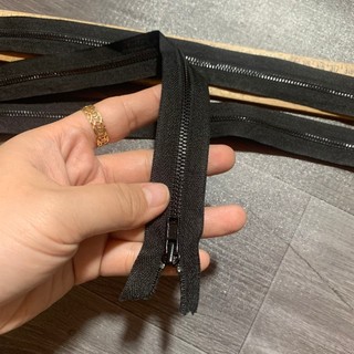 Dây kéo ykk răng kim loại màu đen size số 3/5 dài 13-49cm hàng công ty