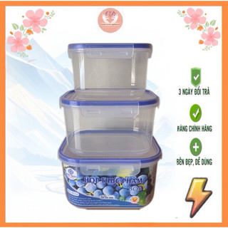 Bộ 3 hộp đựng thực phẩm 6532 hàng chính hãng việt nhật