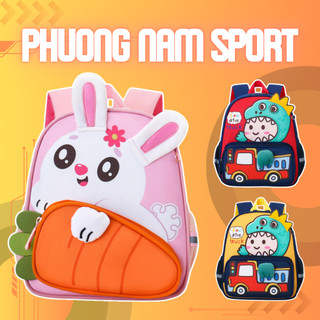 Balo cho bé mầm non, balo đi học mẫu giáo cho bé siêu nhẹ họa tiết hoạt hình ngộ nghĩnh, dễ thương