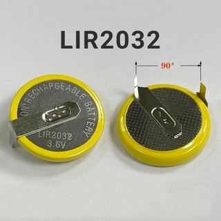 Pin sạc lir2032 3.6v chân hàn vuông góc 90 độ