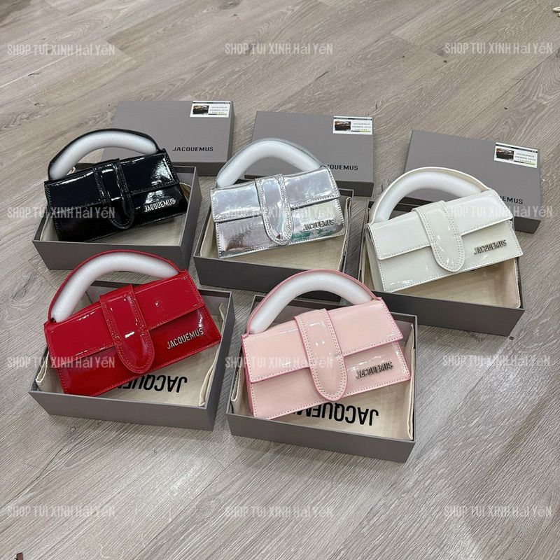 túi đeo chéo, túi cầm tay jac Da bóng 1 dải size 18 mác bạc kiểu dáng sang chảnh dễ thương cute vừa điện thoại