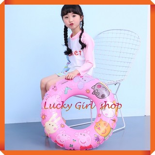 Phao Bơi Tròn Trẻ Em Hoạ Tiết Thỏ Bunnie, Bé Tập Bơi Vui Nhộn Size 60 (2-4 tuổi)Shop Giao Mẫu Ngẫu Nhiên, Khách Chọn Màu